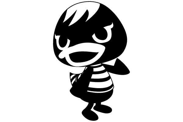 Angry Bee Character Illustration