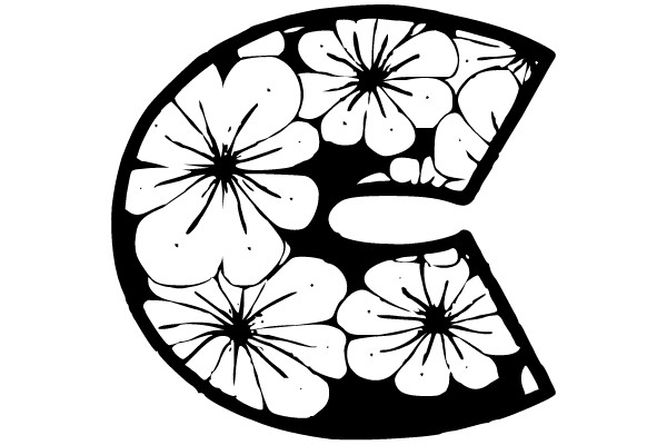 Floral Letter C