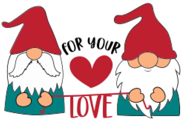 For Your Love: A Heartwarming Valentine's Day Greeting from Two Adorable Gnome Characters