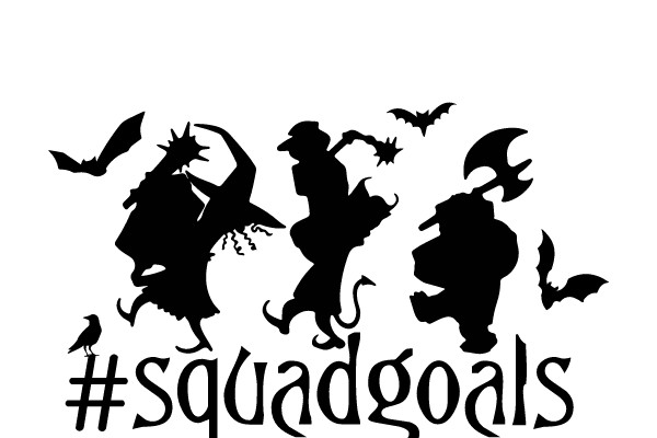 Silhouette of Silhouettes: A Stylized Tribute to the Classic Game of #SquadGoals