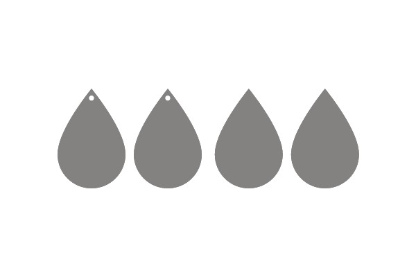 Four Drop-shaped Objects