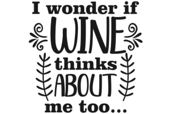 Wonderful Wine Quote: 'I Wonder If Wine Thinks About Me Too' - A Heartfelt Affection for Wine