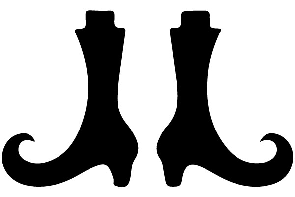 Elegant Silhouette of Vintage Boots