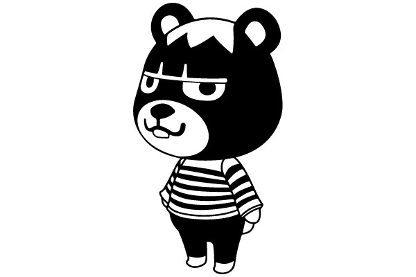 Angry Bear in Stripes