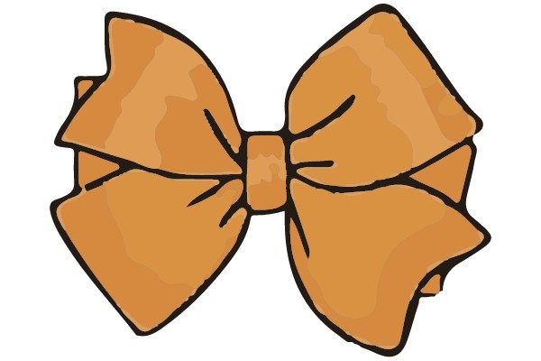 Orange Bow Clip Art