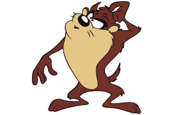 An animated character, a cartoon fox, with a surprised expression, standing on two legs with its arms raised, as if it's in the middle of a performance or an act of surprise.