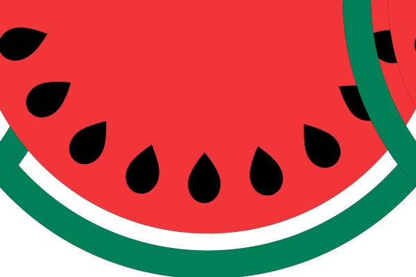Red and Green Watermelon Slices