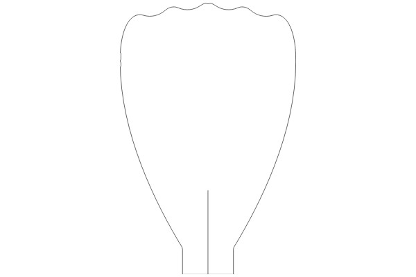 A Simple Line Drawing of a Vase