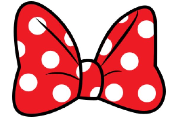 Vibrant Red Bow with White Polka Dots