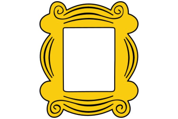 A Stylized Yellow Frame with a White Center