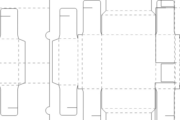 An Unfolded Box Packaging Template Design
