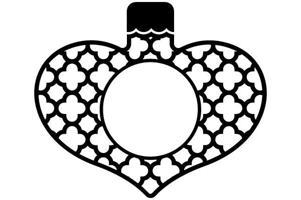 Heart-Shaped Ornament with Decorative Pattern