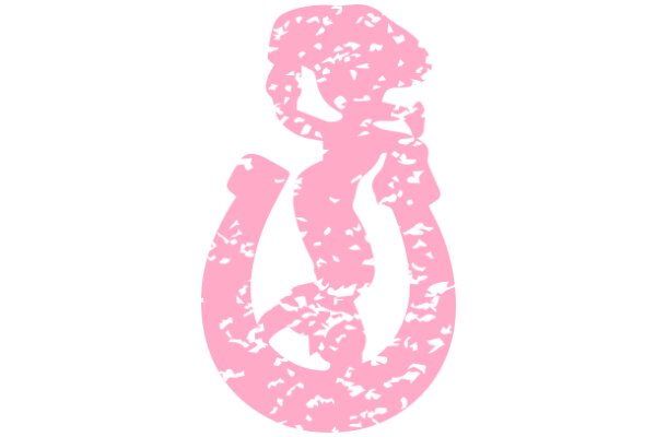 Pink Silhouette of a Horse-like Figure