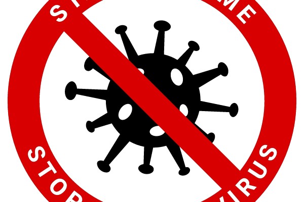 Quarantine Symbol with Coronavirus Image