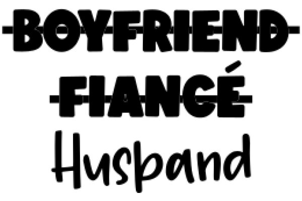 A Playful Take on Relationships: 'Boyfriend Fiance Husband' - A Graphic Design