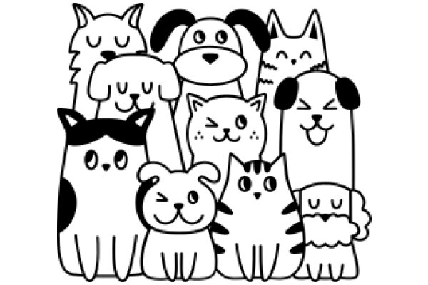 A Whimsical Collection of Cartoon Animals