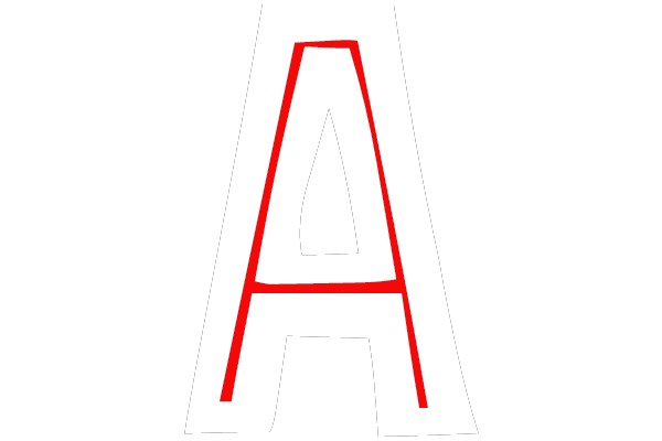 Bold Red Letter A on a White Background