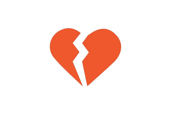 Split Heart Symbol