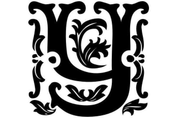 Stylized Letter 'Y' with Floral Design and Intricate Detail