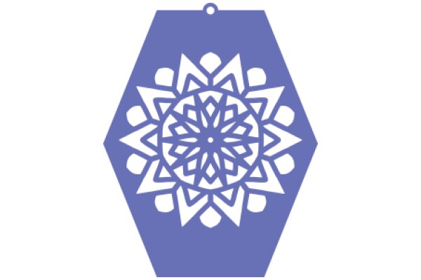 Stylized Purple Flower with Geometric Design