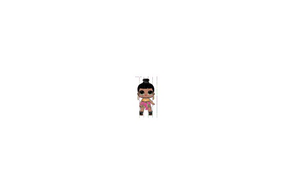 Fashion Doll with Black Hair, Black Heeled Boots, and a Pink and Green Outfit.