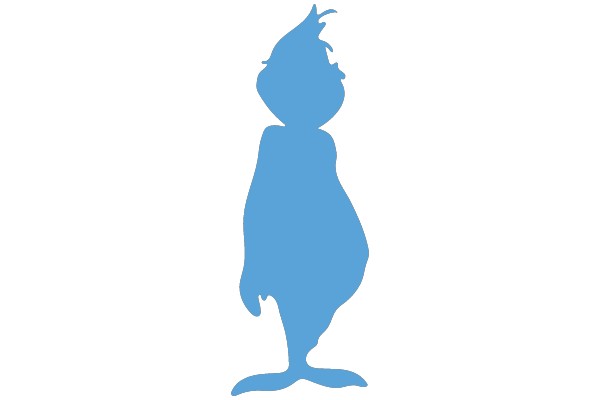 Blue Silhouette of a Character