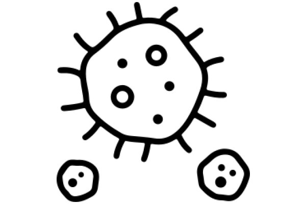 Simplistic Line Drawing of a Cell with Nuclei and Cytoplasm