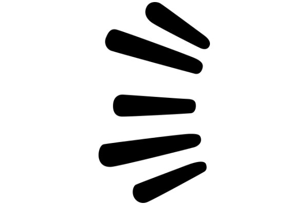 Stylized Black Silhouette of a Sailboat