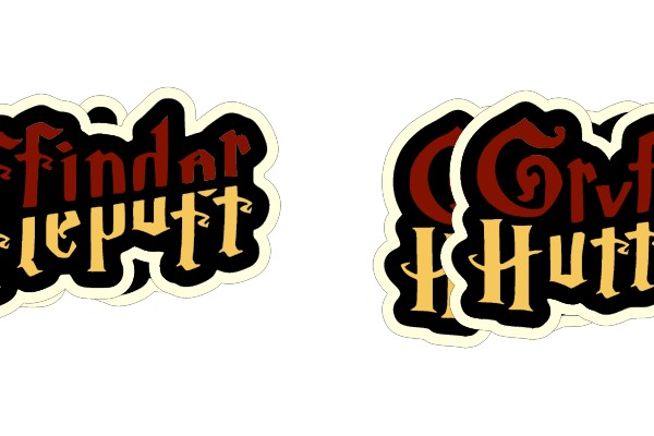 Hufflepuff and Gryffindor Crests