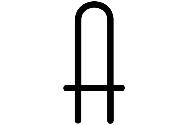 Simple Line Art of an Umbrella