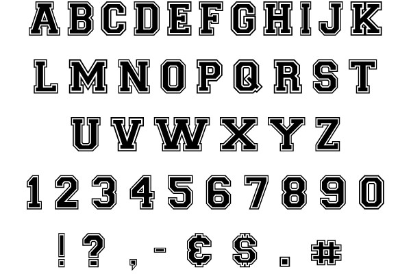 Bold Font Display: Complete Character Set