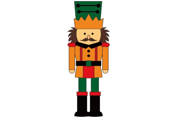 A Colorful Cartoon Character: A Cheerful, Stylish Figure in a Festive Costume