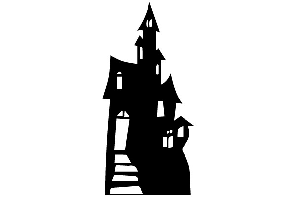 Halloween Haunted House Silhouette