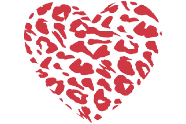Vibrant Red Heart with Abstract Patterns