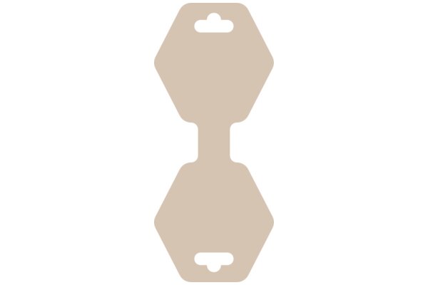 Simplistic Design: A Beige Hexagon with a Hole in the Center