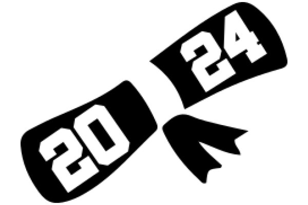 A Pair of Black Numbered Banners