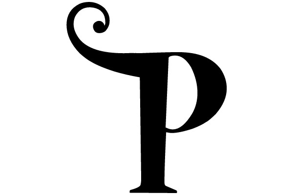 Black Swirling 'P'