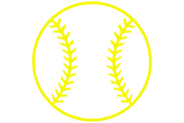 Vibrant Yellow Baseball Logo