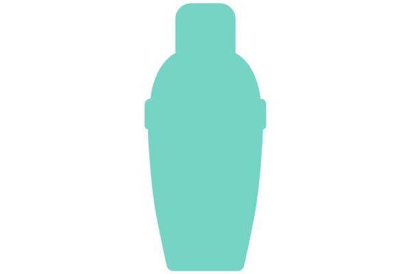 A Vibrant Teal Vase in a White Background