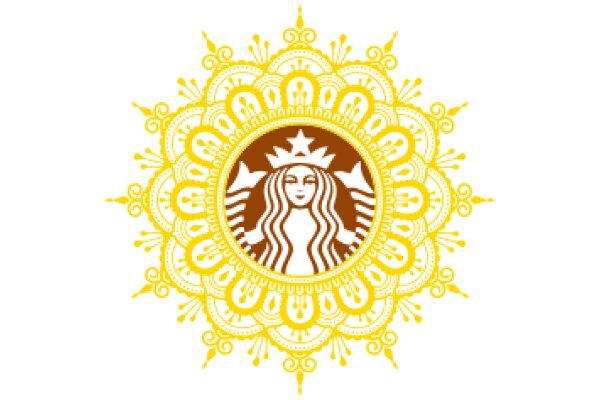 Stylized Starbucks Logo with Intricate Design