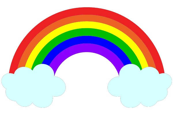 Rainbow with Clouds