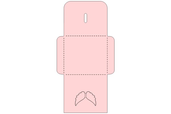 A Simple Pink Box with a Small Leaf Design