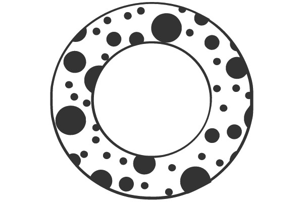 Symmetrical Dot Patterns on a Circular Background