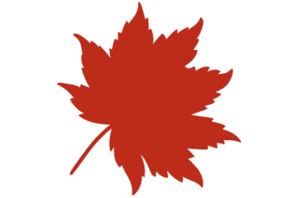 Vivid Red Maple Leaf
