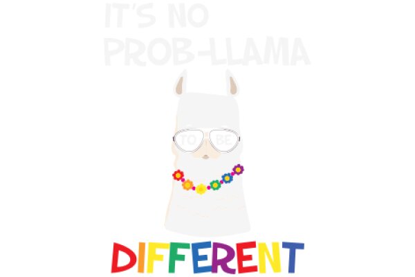 A Playful Take on the Concept of Difference: A Cartoon Character with a Flower Lei and Sunglasses, Embracing Diversity and Individuality.