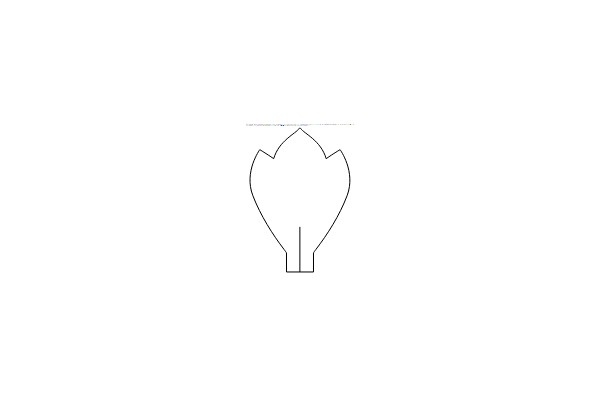 A Simple Line Drawing of a Flower