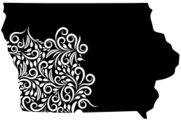 Stylized State Outline with Floral Design