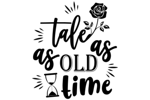 Tale as Old as Time: ARose and a Clock, Emphasizing the Passage of Time and the Timelessness of Love.