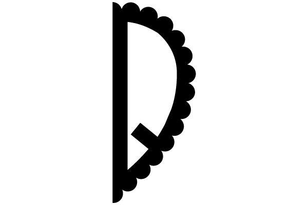 Scalloped-edged Capital Letter D