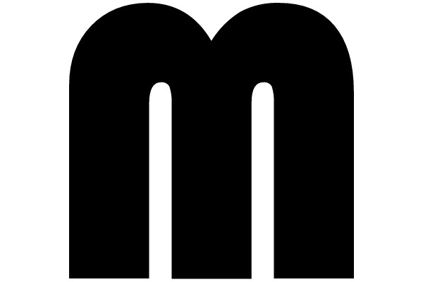 Bold Black 'M' Symbol
